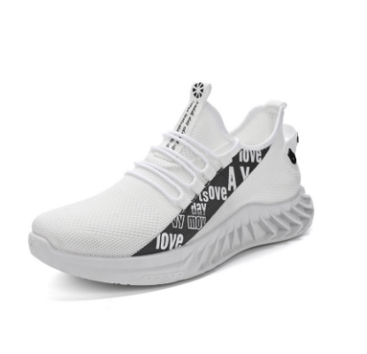 JEIKY Men's Mid-Cut LOVE Sneakers Korean Style Shoes #M504 (Standard Size)