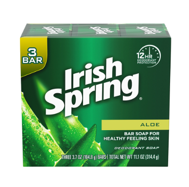 Irish Spring Aloe Body Soap 108.4g 3-Pack