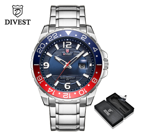 DIVEST Brand Men's Watches Luxury Fashion Quartz Casual Original Business Men Watch Date Display Waterproof 9029 M005