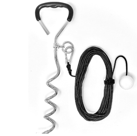 Golf Training Tool for Drivers & Irons - Practice Your Golf Swing in The Backyard with A Real Golf Ball & Experience 50 Feet of Ball Flight Feedback - for Golfers of All Ages, Black