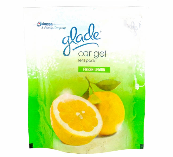 Glade Car Gel Refill Pack Air Freshener 60g (Fresh Lemon)