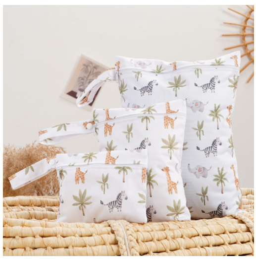 3Pcs Set Cloth Nappy Bags Wet Dry Bags Storage Organiser Waterproof Washable Reusable Large Bag For Diapers Nappy s9