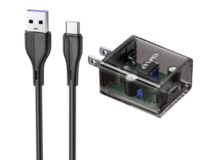 Awei C11T 1m Type C Data Sync Cable Single Output USB Charger Fast Charging Small Power Adapter