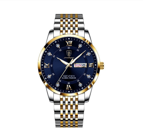 Binbond Original Luxury Fashion Business Waterproof Men's Watch Luminous Calendar Quartz Stainless Steel Men's Watch M01