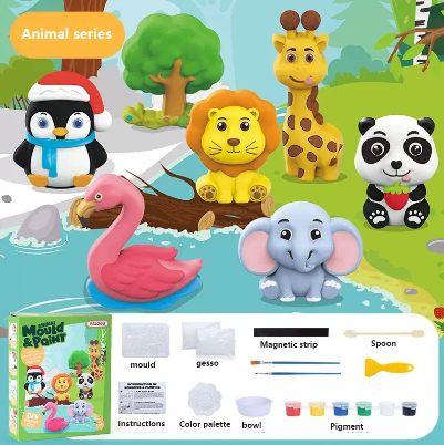 Children's DIY Painted Plaster Painted Gypsum Doll Handmade Colored Toys for Babies