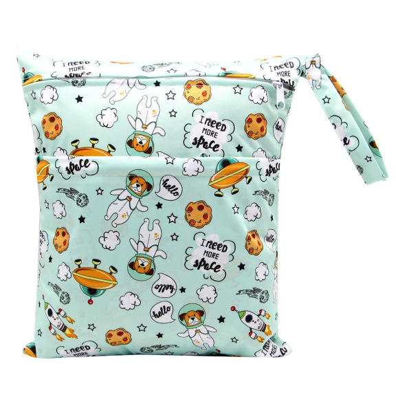 30x36cm Lager Size Diaper Wet Dry Bags Double Zipper Printed Portable Waterproof Bag Storage Bag Swimwear Bag C18