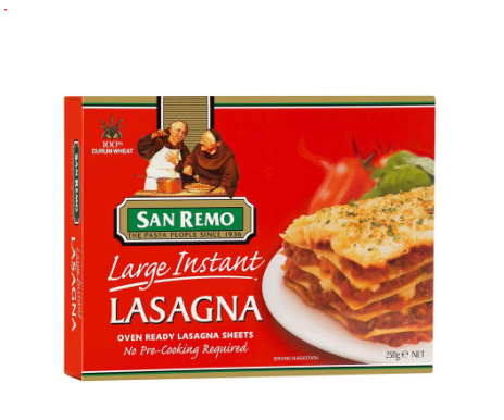 San Remo Large Instant Lasagna 250g