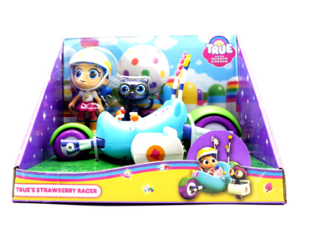 True and the Rainbow Kingdom True's Strawberry Racer with True & Bartleby Action Figures