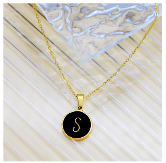 GnG Jewelry Letter A-Z Pendant Black Letter Cursive Design Stainless Steel Necklace For Fashion S