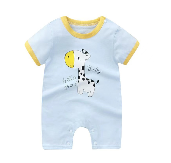 Baby Short-Sleeved Jumpsuits Joys and Girls Clothes 0-12 Months S12