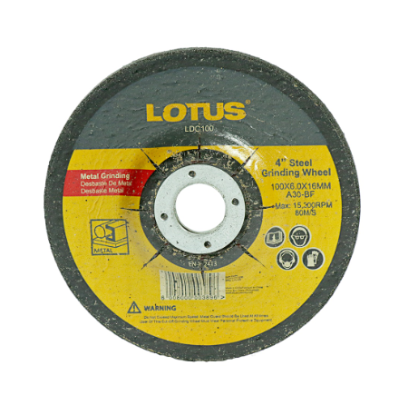 Lotus Grinding Wheel 4"/100x6x16mm A30 LDC100 - Power Tool Accessories