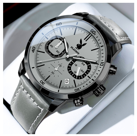 Playboy Watch For Men Waterproof Luminous with Chronograph Calendar Comfortable Leather Strap Fashion Simple Style Men's Watch