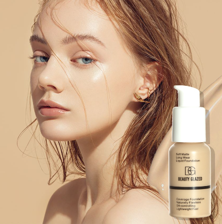 BEAUTY GLAZED Liquid Foundation Matte & Poreless Finish Waterproof Ultra-HD Face Makeup 30ml