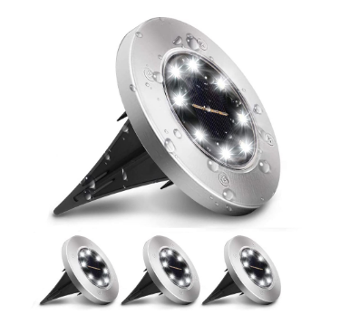 WIN SL08 4pcs Waterproof Solar Garden Light