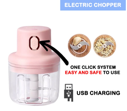 Electric Mini Garlic Chopper Wireless Mincer Dicer Grinder Food Vegetables Garlic Kitchen  SUSAN1188