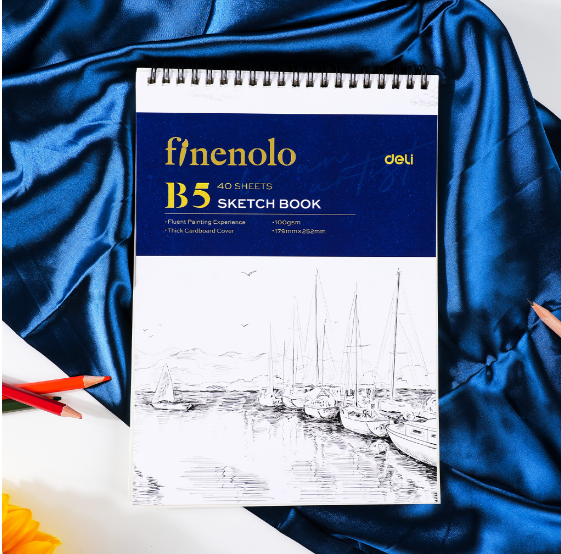 Deli N025 Finenolo 100g Sketch Book B5 40 Sheets