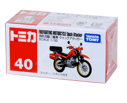 Tomica No. 40 Firefighting Motorcycle Quick Attacker 1:32 Die-cast Vehicle