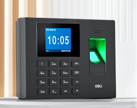Deli Fingerprint Biometric Machine 2.4'TFT Screen Biometric Fingerprint Scanner Attendance