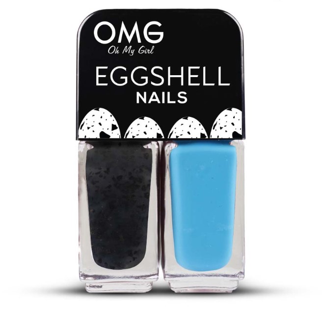 OMG Eggshell Nail Polish Bluebird 5ml x 2