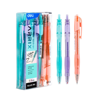 Deli EG09-BK /BL Arrix Gel Pen 0.5mm 12pcs/box [79EG09P12]