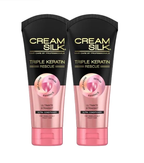 Cream Silk Triple Keratin Rescue Ultimate Straight Conditioner 170ML BUNDLE OF 2