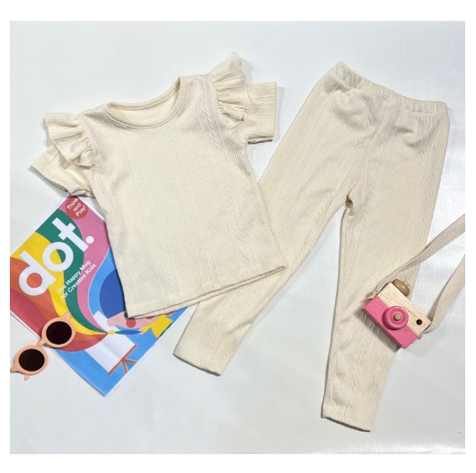 Gwen Kids Ruffle Sleeve Tee and Leggings Terno for Girls D14