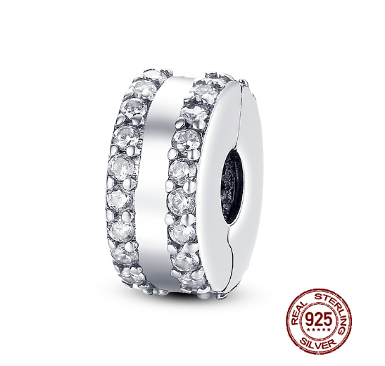 Fit Original Pandora Bracelet Beads Pendant 925 Sterling Silver Love Positioning Buckle Series Colorful Women Jewelry DIY Gift S010