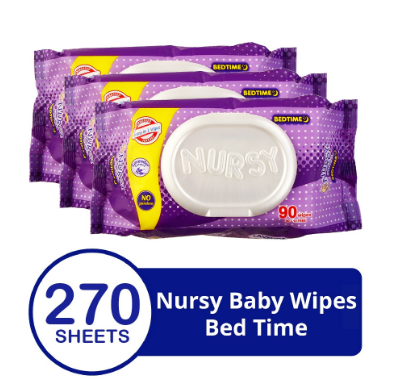 Nursy Baby Wipes Bedtime 90's