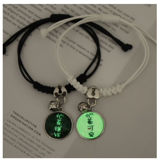 2Pcs Glow in the Dark Luminous Bracelet For Women Adjustable Fashion Women Men Couple Bracelet Best Friends Bracelets B39