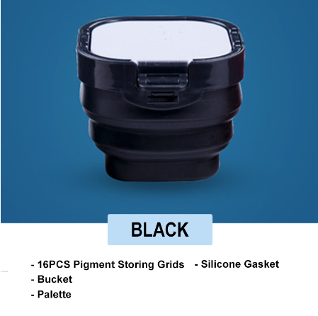 SeamiArt Superior Folding Multi-Functional Bucket PaintBox With Palette And Pigment Storing Grids