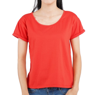 RRJ Ladies Basic Tees Boxy Fit 119770 (Red)