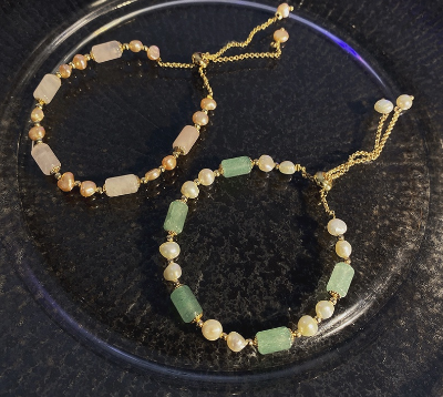 Real Natural Freshwater Pearl Jade Bracelet Luxury Jewelry