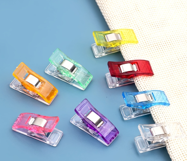 10/30/50pcs Color Edging Clip Plastic Sewing Clip, Mixed Color Binding Clip for Sewing, Quilting Supplies & tool Accessories
