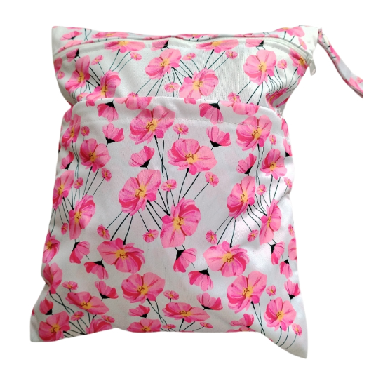 30x37cm Cloth Diaper Wet Dry Bags Double Zipper Mixed Color Printed Portable Waterproof Dag Storage Bag Swimwear Bag C4