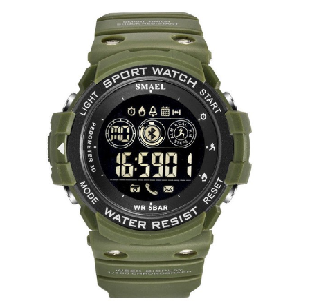 Smael 1602 Fashion Brand Men's Digital Sports Clock Outdoor Watch LED Display Chronograph Automatic Date M5