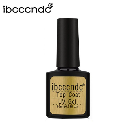 Ibcccndc UV Top Coat Base Gel Nail Polish Primer Art Lacquer Soak-Off Varnish 10ML
