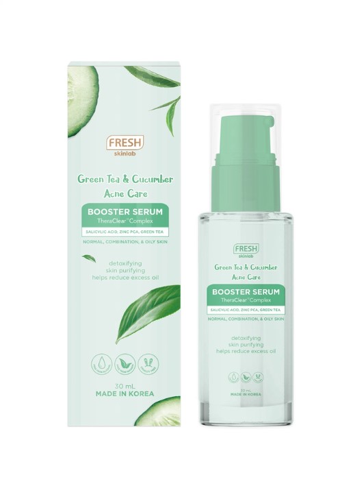 Fresh Skinlab Green Tea and Cucumber Acne Care Booster Serum 30ml