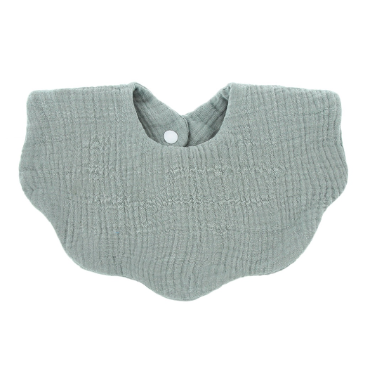 Baby Printed Towel Cotton Gauze Wavy Edge Muslin Bib BB8