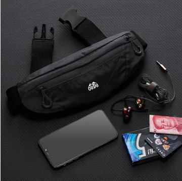 Double Zipper Running Waist Bag Climbing Waistband Pocket Pack Mobile Phone Wasit Wallet Gym Yoga Waist Belt Band Men Women