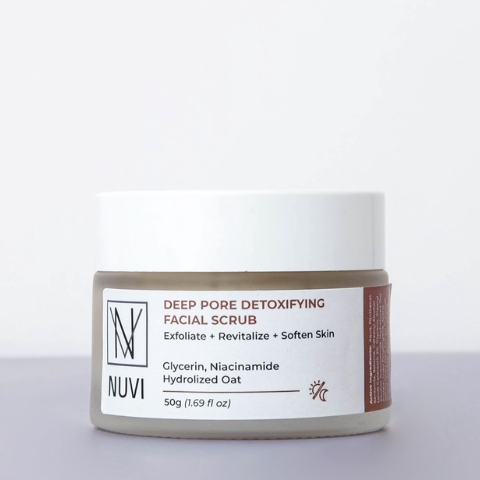 NUVI Deep Pore Detoxifying Facial Scrub Exfoliating Facial Scrub Facial Scrub For Oily Skin