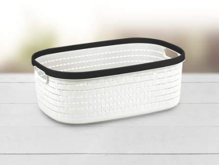 NEST DESIGN LAB Knit Rattan Storage Basket 18L 43.5x30.5x16.5cm