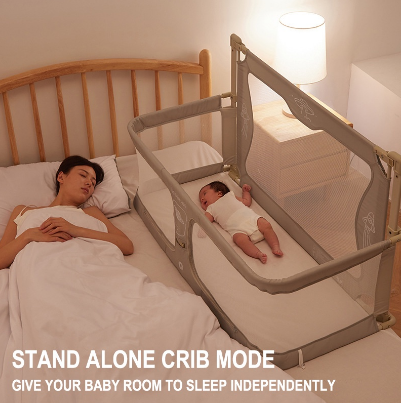 Baby Crib Newborn Multifunctional Crib Portable Mobile Bed Mid Bed Guard Rail