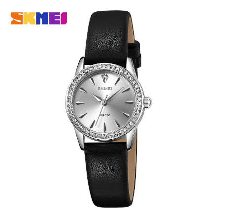 Skmei 2086 Watch for Women Fashion Elegant Girls Quartz Watch Waterproof Watch Fine Strap SILVER