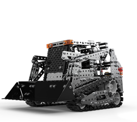 HEALTHTIME RC Forklift Truck Building Blocks 2.4GHz 10 Channel RC Front Loader Bulldozer Construction Toy 1153PCS DIY Stainless Steel