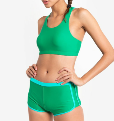 Sporty Two piece Strappy Back Style Swimwear Outfit