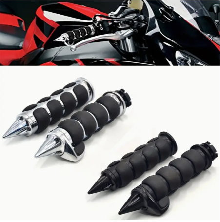 Motorcycle Hand Grips 1 Inch Handlebar Throttle Grips 25MM Chrome Black Aluminum Rubber For Harley Davidson Dyna Sportster Road King