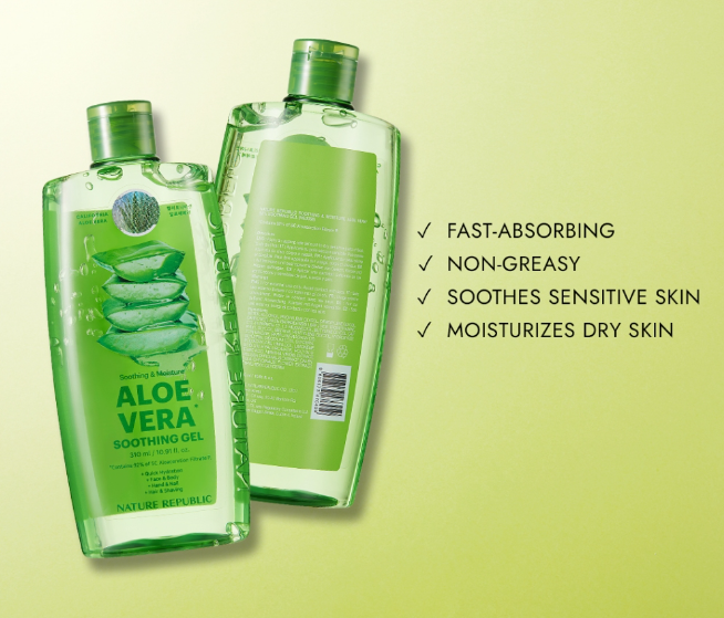 NATURE REPUBLIC SOOTHING AND MOISTURE ALOE VERA 92% SOOTHING GEL 310 ML