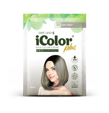 ICOLOR Plus Shampoo Hair Color Creme Ash Gray 40ML