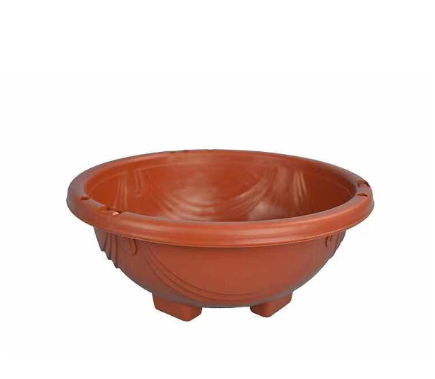 European Style Brown Plastic Round Flower Pot/Succulent Pots