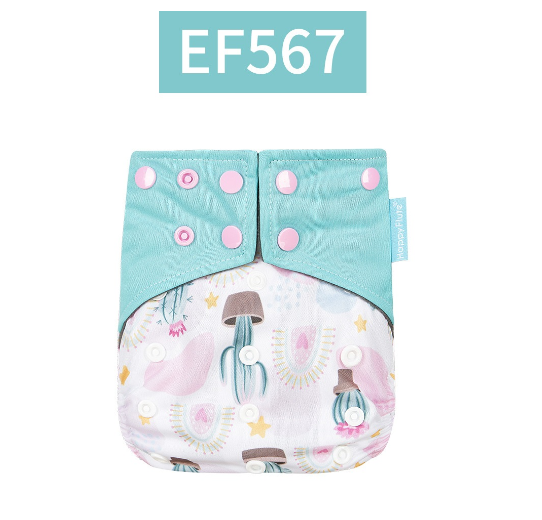 Happyflute Baby Cloth Diapers Double Gusset Bamboo Charcoal Inner Washable Cloth Nappy Without Insert D19